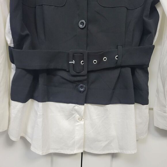 Ashley Stewart belted cargo corset blouse, 14 - Picture 8 of 13